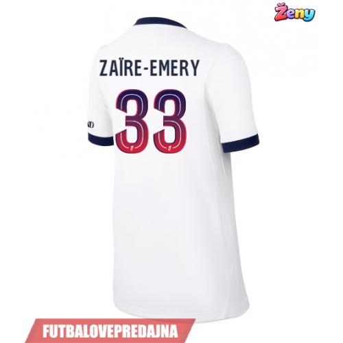 Lacne Ženy Futbalové dres Paris Saint-Germain Warren Zaire-Emery #33 2026-27 Krátky Rukáv - Preč